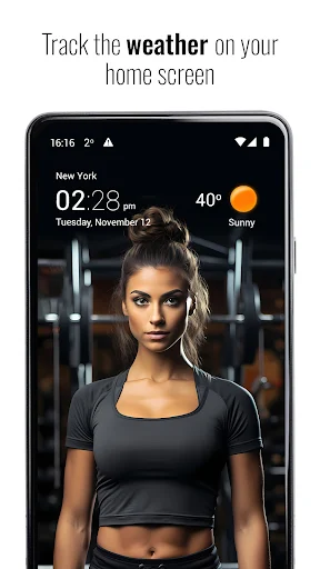Transparent clock and weather MOD screenshot 1