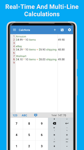 CalcNote – Notepad Calculator MOD screenshot 1