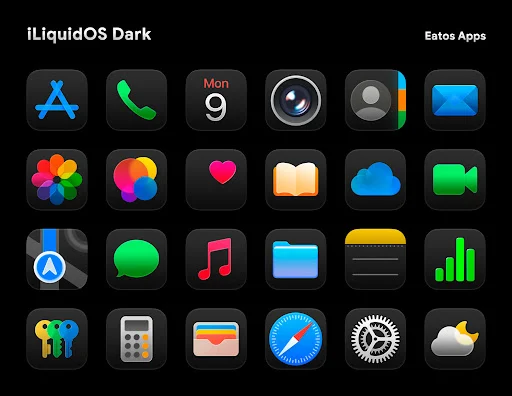 iLiquid Dark Icon Pack MOD screenshot 1