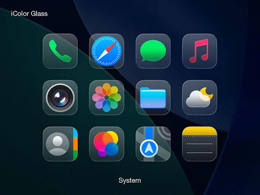 iColor Glass Icon Pack MOD screenshot 1