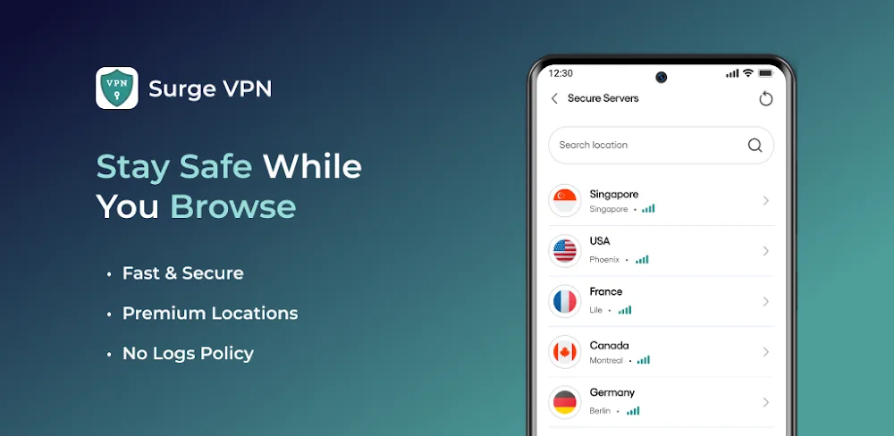 Surge VPN – Fast & Secure screenshot 1