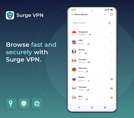 Surge VPN MOD screenshot 1
