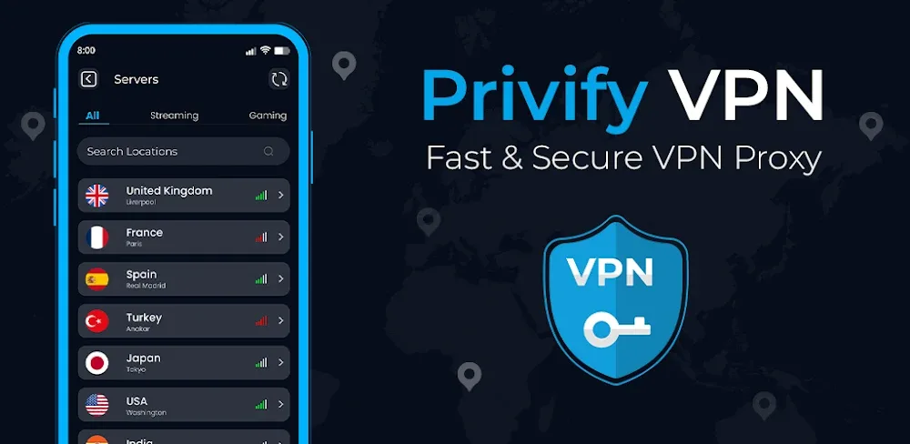 Privify: Fast Secure VPN Proxy screenshot 1
