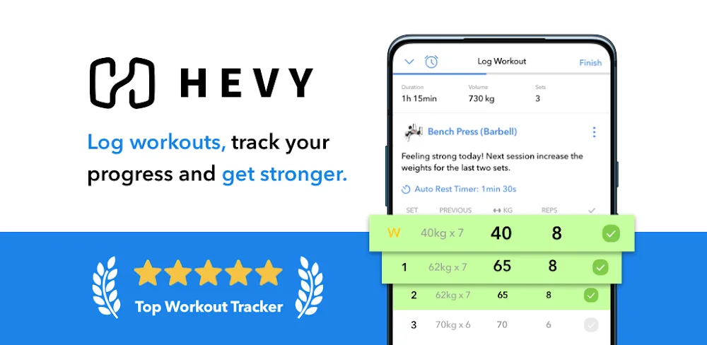 Hevy – Gym Log Workout Tracker screenshot 1
