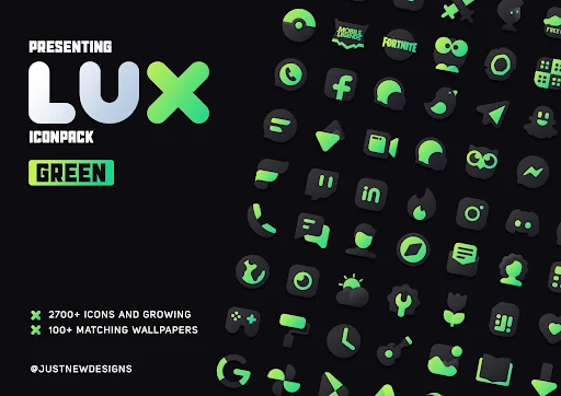 Green Icon Pack : LuX screenshot 1
