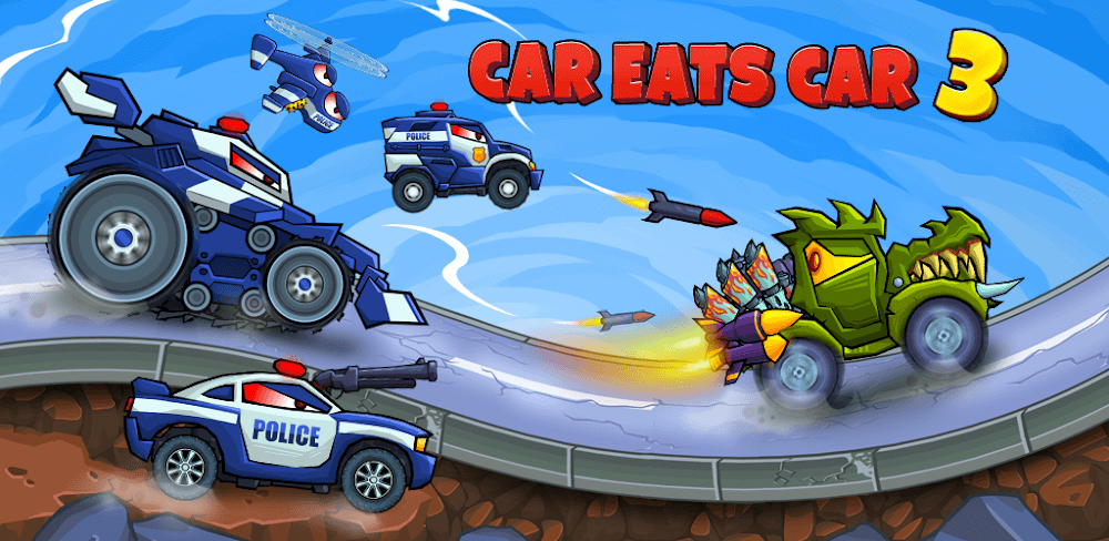 Car Eats Car 3 Hill Climb Race screenshot 1