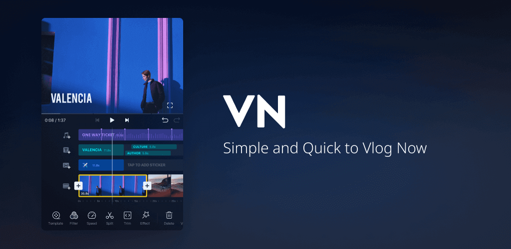 VlogNow VN Video Editor screenshot 1