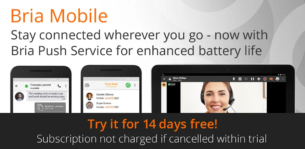 Bria Mobile: VoIP Softphone screenshot 1