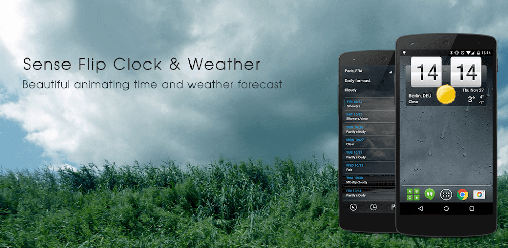 Sense Flip Clock & Weather screenshot 1
