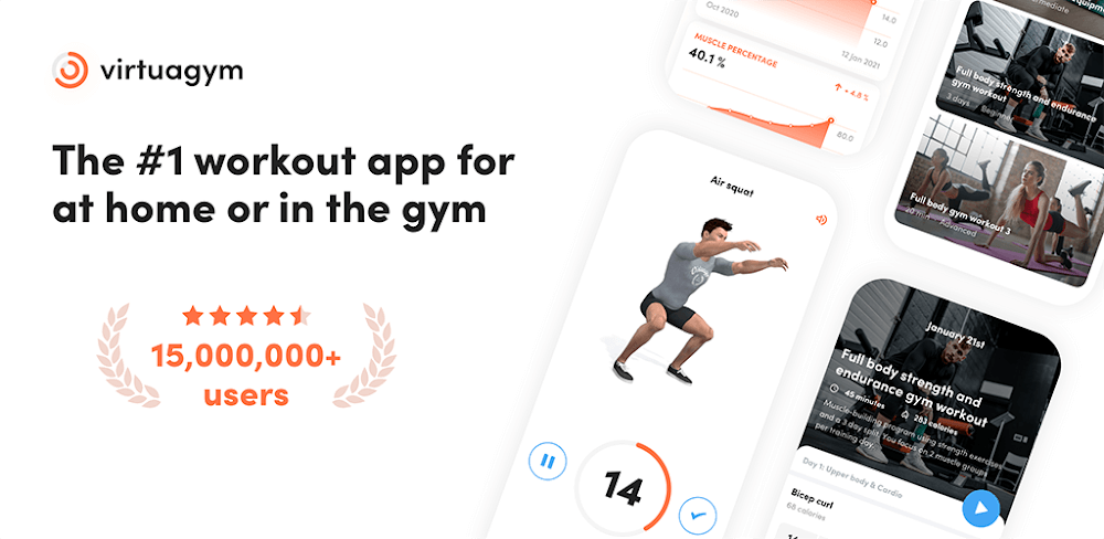 Virtuagym Fitness – Home & Gym screenshot 1