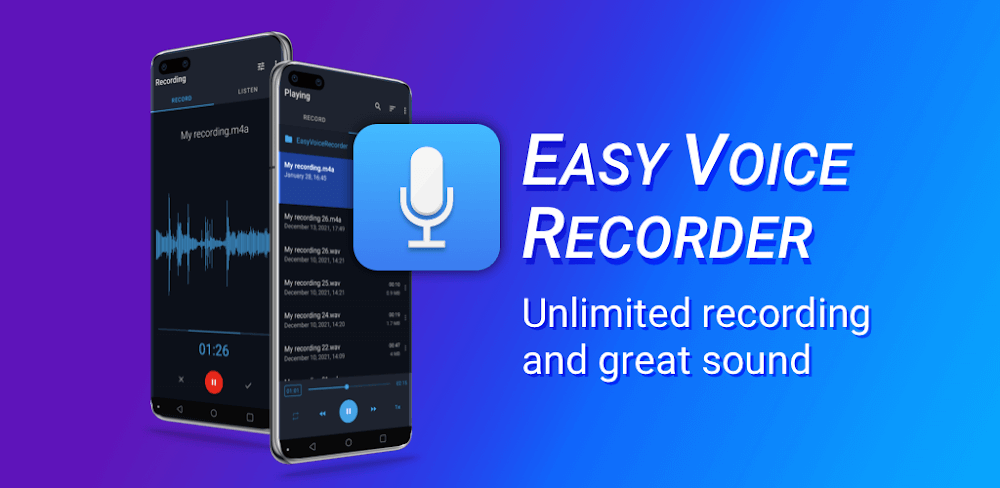 Easy Voice Recorder Pro MOD screenshot 1