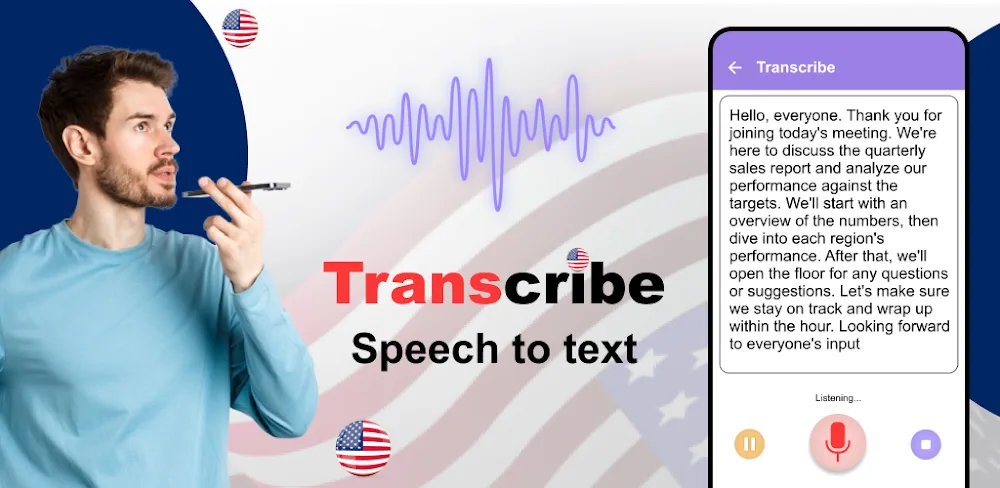 AI Speech to text: Transcribe screenshot 1