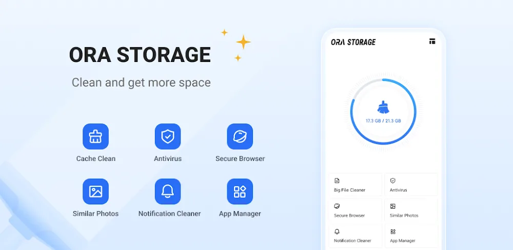 OraStorage: JunkClean/Security screenshot 1