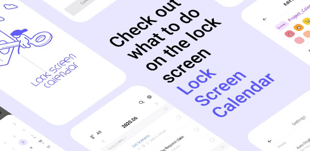 LockScreen Calendar – Schedule screenshot 1