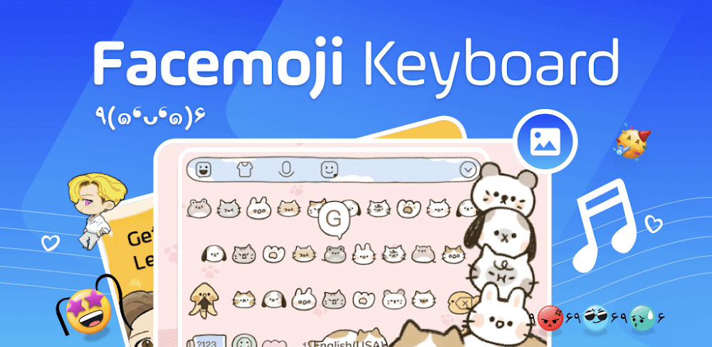 Facemoji Emoji Keyboard & Fonts screenshot 1