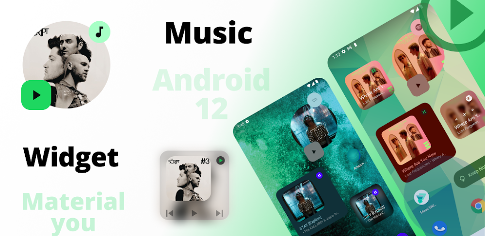 Music Widget Android 12 screenshot 1