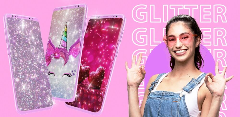 Girly Glitter Wallpaper Glitzy screenshot 1