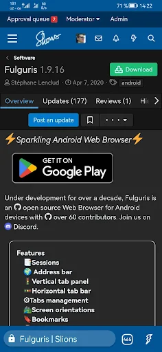 Fulguris Web Browser MOD screenshot 1