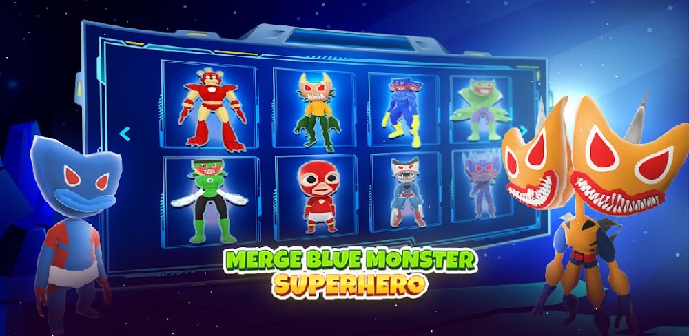 Superhero Blue Monster Color screenshot 1