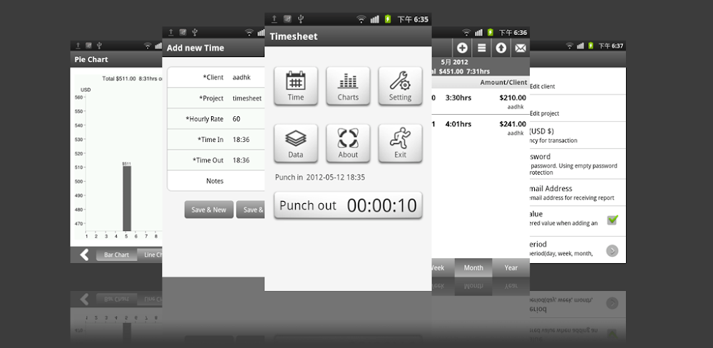 Timesheet – Work Hours Tracker screenshot 1
