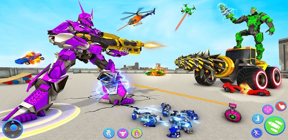 Bull Robot Car Transforming Games screenshot 1