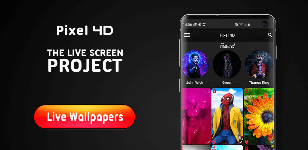 Pixel 4D Live Wallpapers screenshot 1