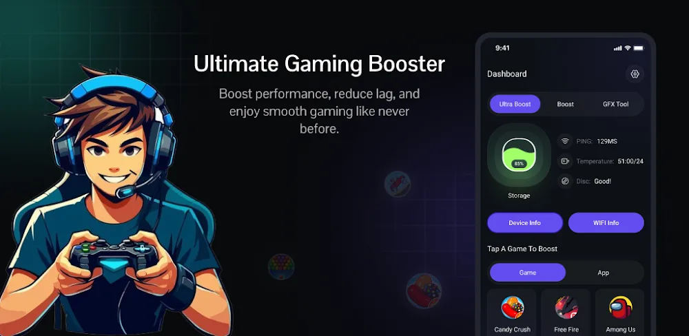 Ultra Game Booster: Game Mode screenshot 1