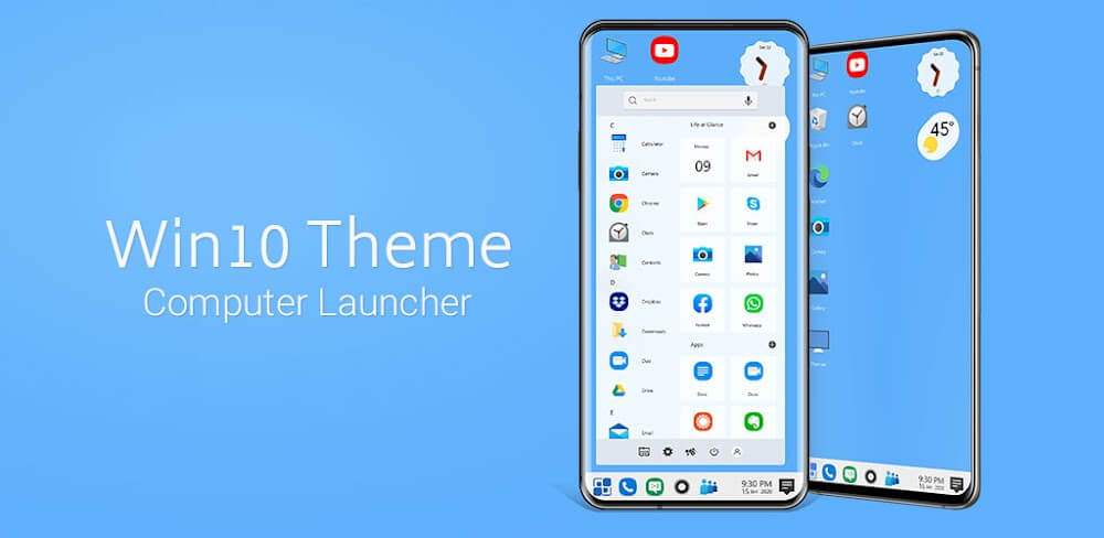 Win 10 theme for launcher screenshot 1