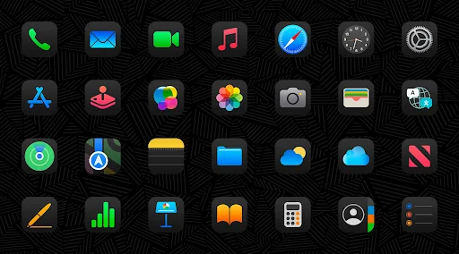 iDarkOS 18 – Icon Pack screenshot 1