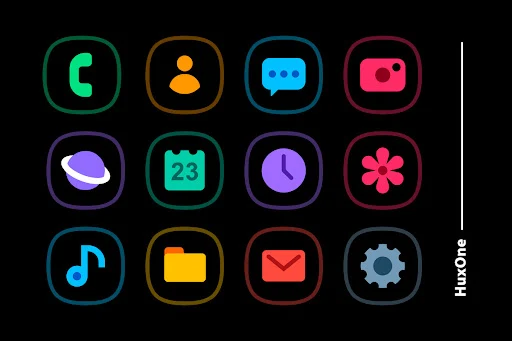 HuxOne Dark – Icon Pack screenshot 1