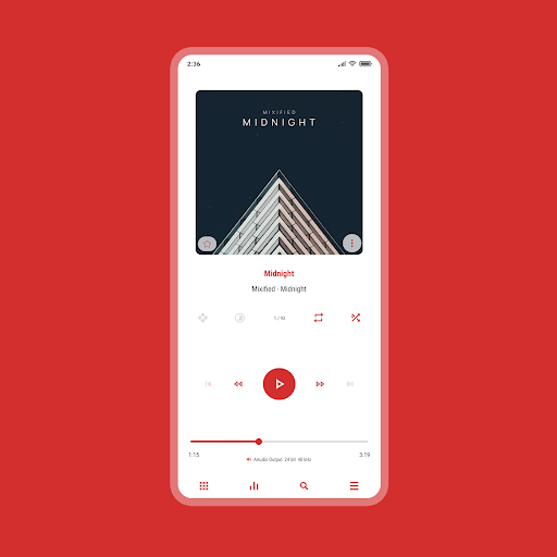 Luminous – Poweramp Skin screenshot 1