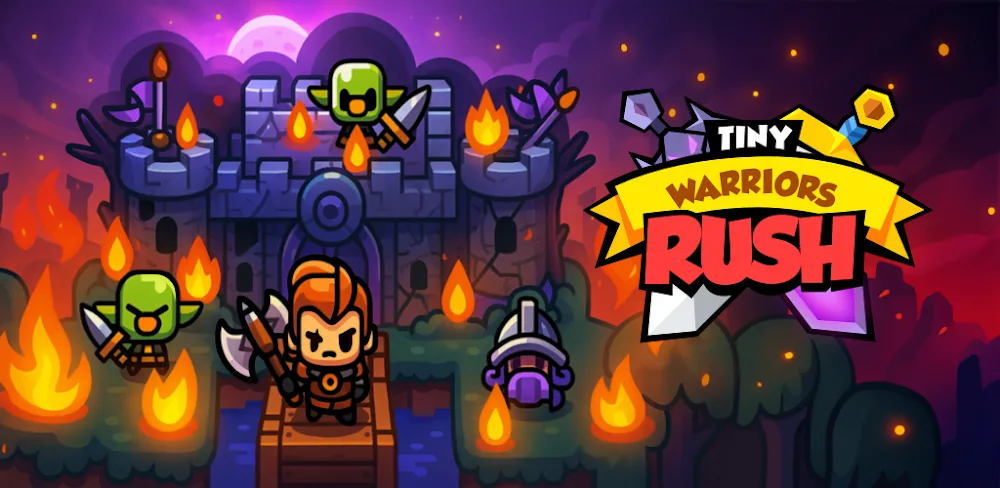 Tiny Warriors Rush – Idle TD screenshot 1
