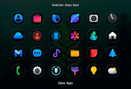 OneColor GlassDark – Icon Pack screenshot 1