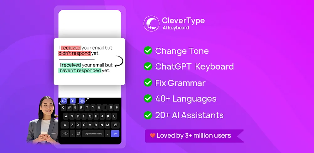 CleverType AI Keyboard screenshot 1