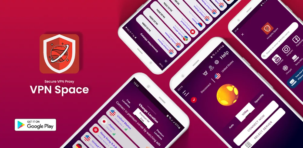 VPN Space – Secure VPN Proxy screenshot 1