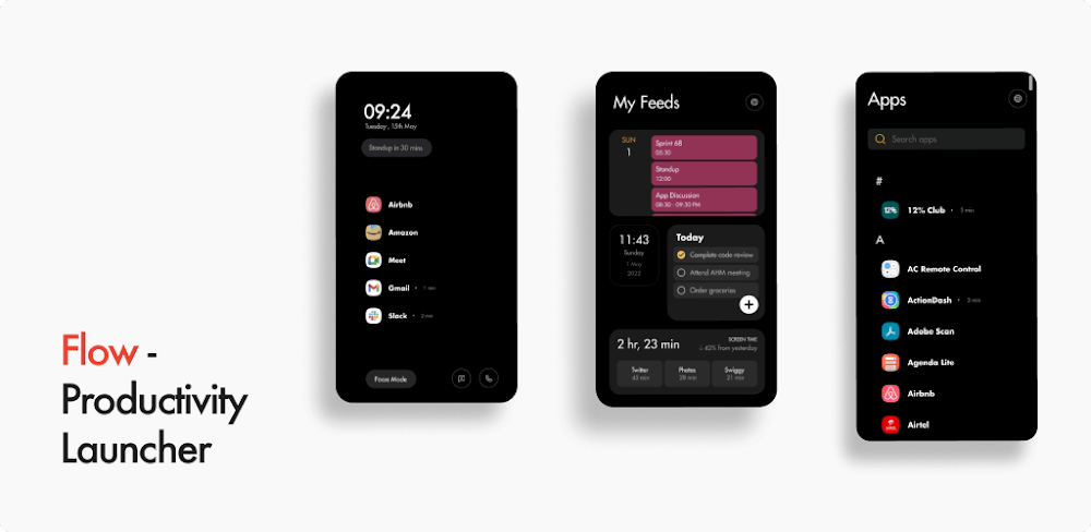 Flow Minimalist Launcher screenshot 1