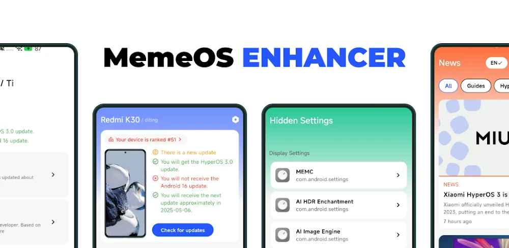 MemeOS Enhancer: OS Updates screenshot 1