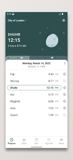 Prayer Times and Qibla screenshot 1