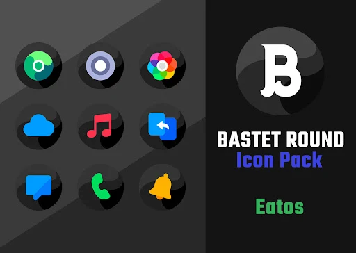 Bastet – Icon Pack (Round) screenshot 1