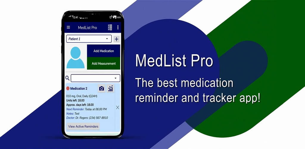 MedList Pro Reminder & Tracker screenshot 1