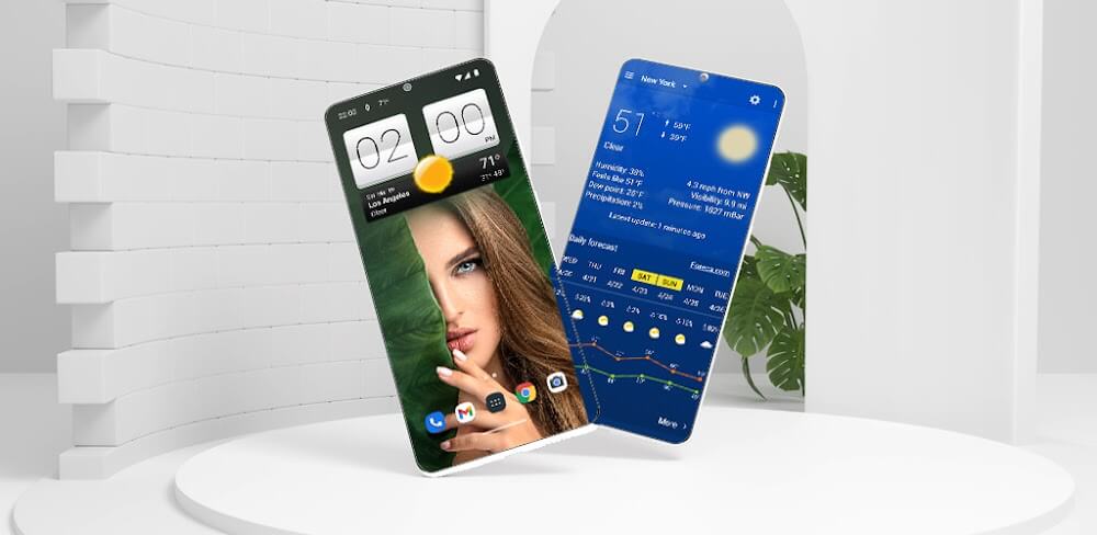 Sense V2 Flip Clock & Weather screenshot 1