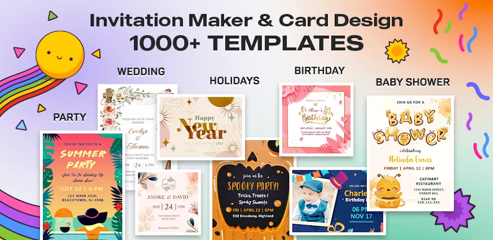 Invitation Maker & Card Design (Invites4U) screenshot 1