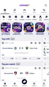 Wowbet screenshot 1