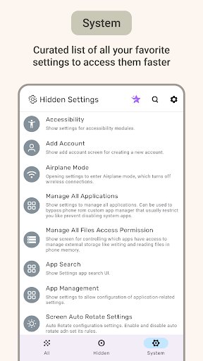 Hidden Settings MOD screenshot 2
