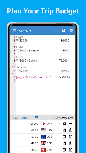 CalcNote – Notepad Calculator MOD screenshot 2