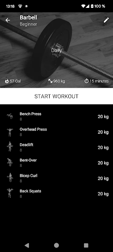 Barbell Workout at Home & Gym MOD screenshot 2