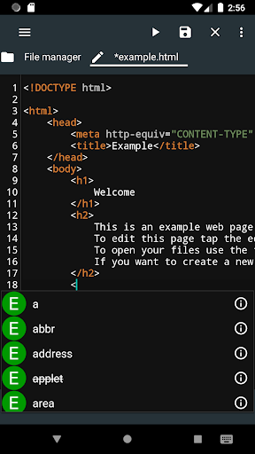HTML Editor Mobile – AloHTML screenshot 2