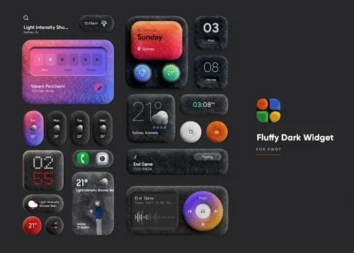 Fluffy Dark Widget screenshot 2