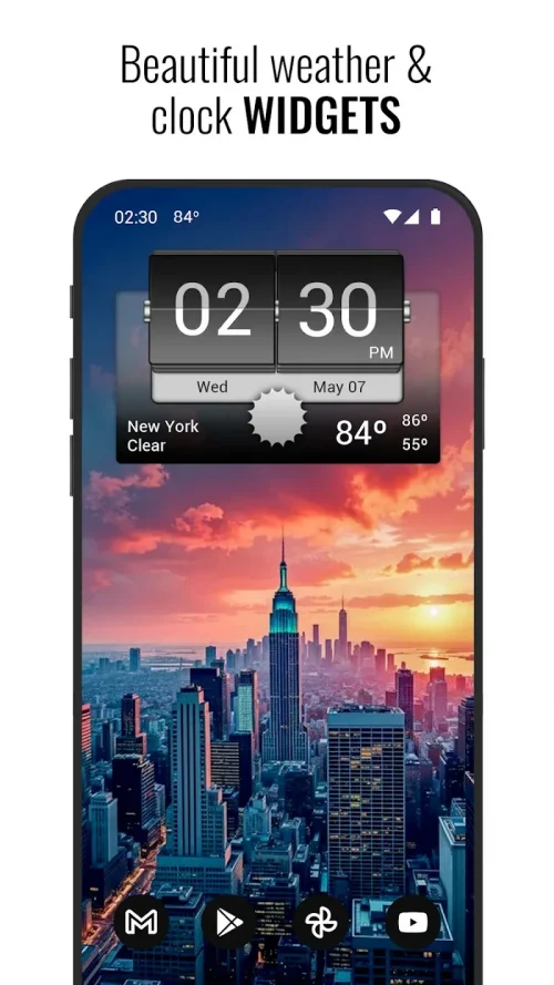 3D Flip Clock & Weather screenshot 2