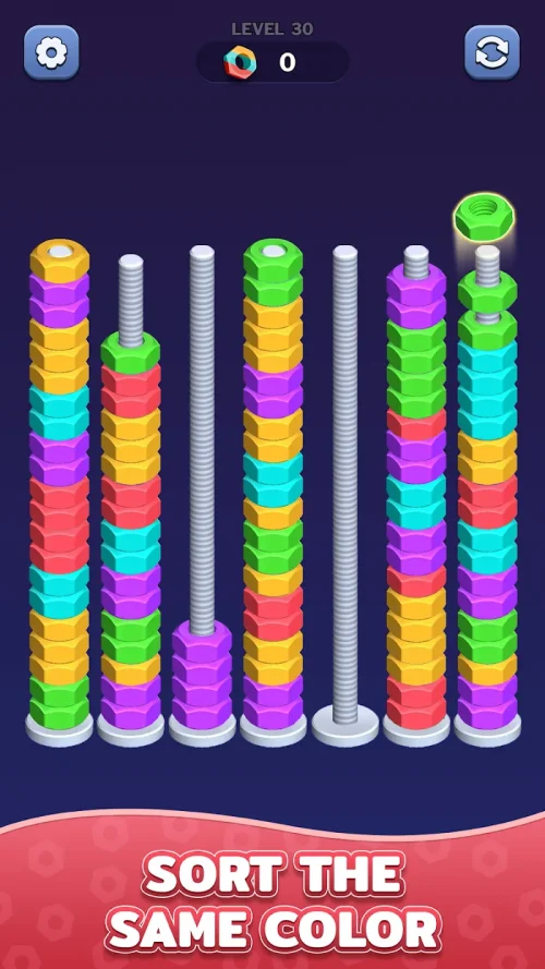 Nuts Color Sort: Sorting Games screenshot 2